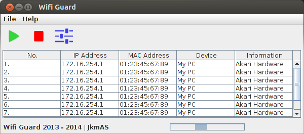Screenshot of Wifi Guard, V0.0.9